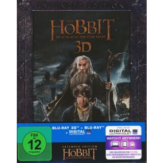 Der Hobbit 3 - Die Schlacht der f&uuml;nf Heere - Extended Edition [2 BR3Ds] (+ BR) (+ 2 Bonus-Blu-rays)