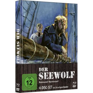 Der Seewolf - Die komplette Serie Cover A (4 Disc-Limited Mediabook auf 333 St&uuml;ck, durchnummeriert, mit J-Card Schuber, Doppel Blu-ray+Doppel DVD+24-seitigem Booklet)